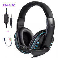 [BFDE]Headphone Gaming สายอาชีพกับแล็ปท็อปของไมโครโฟนสำหรับคอมพิวเตอร์ PS4 Xbox PS5และของขวัญหัวเกมเมอร์