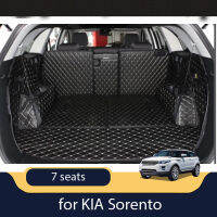 【JUMA】 เสื่อท้ายรถสำหรับ KIA Sorento 7ที่นั่งพรมบูทกันน้ำใหม่อุปกรณ์เสริมเสื่อไลเนอร์กระบะใช้ได้4ฤดู