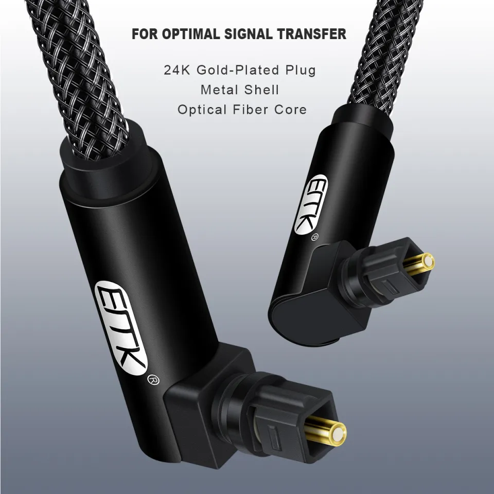 Optical Audio Cable 90 Degrees, Toslink Cable