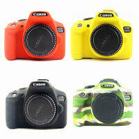 【 Shishi14】เคสเกราะซิลิโคนผิวอุปกรณ์ป้องกันฝาครอบกระเป๋ากล้อง DSLR สำหรับ Canon EOS 1500D 2000D กบฏ T7 X90จูบ