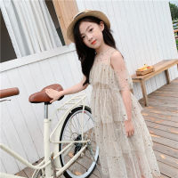 4 to 16 Years New  Spring Summer Stars Sequins Girls Dress Lace Baby Princess Mother and Daughter Beautiful Clothes