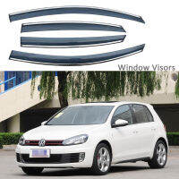 【qjus
】 สำหรับ Volkswagen Golf 6,2010-2013 MK6บังแดดกันสาดที่พักอาศัยที่บังช่องอากาศที่บังฝนอุปกรณ์ตกแต่งรถยนต์4ชิ้น/เซ็ต