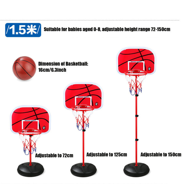 antushop-ห่วงเป้าบาสเก็ตบอลสำหรับเด็ก-แป้นบาสเก็ตบอลปรับความสูงได้ชุดตาข่ายบาสเก็ตบอลอุปกรณ์ฝึกฝนสำหรับเด็กผู้ชาย