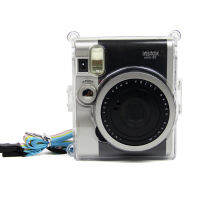 【 Shishi14】กระเป๋าใส่ฝาครอบกล่องแข็งสำหรับกล้อง Fujifilm Instax Mini 90 Mini90ใสมี Tali Bahu