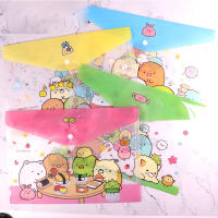 [kao195f]12ชิ้น/ล็อต Sumikko Gurashi A4ที่เก็บเอกสารพีวีซีน่ารักกระเป๋าเอกสารแบบกดเคสใส่ดินสอเครื่องเขียนของขวัญสำหรับโรงเรียนสำนักงานซัพพลาย