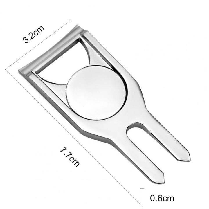 antushop-สะดวกในการปฏิบัติ-pitch-mark-กอล์ฟส้อมโลหะขนาดเล็กเครื่องมือซ่อมแซมสำหรับกลางแจ้งคลิปหนีบหมวกกอล์ฟแม่เหล็กมาร์คเกอร์ลูกกอล์ฟเรือ