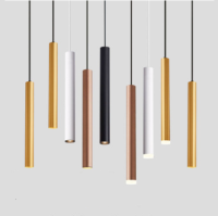 Dimmable LED Pendant Lamp Long Tube lamp Kitchen Island Dining Room Shop Bar Decoration Cylinder Pipe Pendant Light Kitchen Lamp