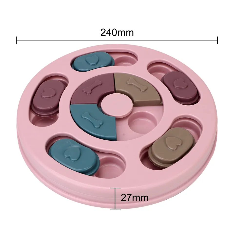 Dog Puzzle Toys,dogs Food Puzzle Feeder Toys For Iq Training & Mental  Enrichment,dog Treat Puzzledog Bowl Turntable To Prevent  Choking(pink)(pink)