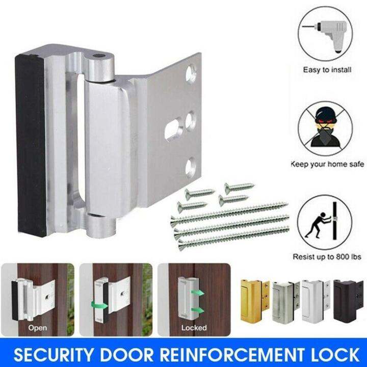 Aluminum Alloy Hinge Defender Security Door Reinforcement Lock Kitchen Cupboard Door Hinge