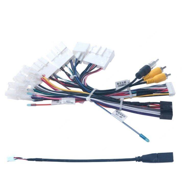 [xwew7e] Car Stereo Audio 16 PIN Android Power Wiring Harness Cable