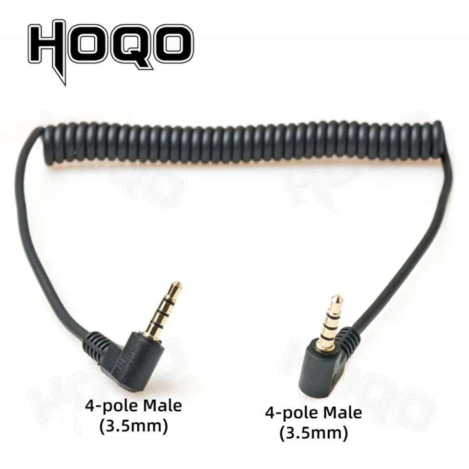 3.5mm TRRS connector Spring Coiled Cable For RODE Sc7 By VIDEOMIC GO Video  Micro-type