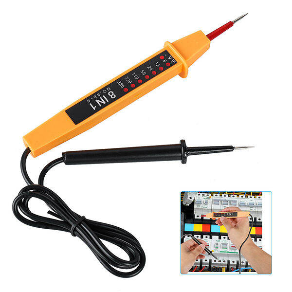 8 In 1 6-380V Voltage Tester Pen Polarity Current Tester Voltage AC/DC ...