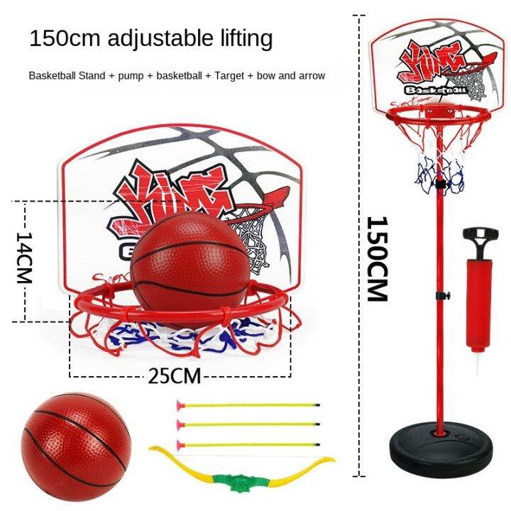 antushop-ชุดลูกธนูขาตั้งฮูบบาสเกตบอลปรับ-สำหรับเด็กอายุ1-14ปีของเล่นในร่ม