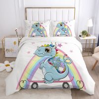 Cartoon Kids Bedding Set for Crib Children Boys Girls Baby Comforter Quilt Duvet Cover Set Pillowcase Cover Single/140*200 fox