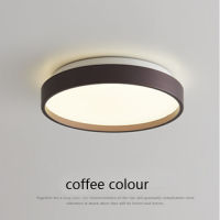 Modern simple round bedroom living room LED ceiling lamp hotel indoor RC dimming lamp