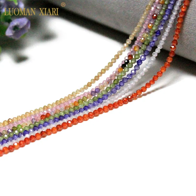 Wholesale Faceted 4MM Natural Stone Beads Amethysts Pink Crystal Tourmaline Gem  Beads For Jewelry Making DIY Bracelet necklace