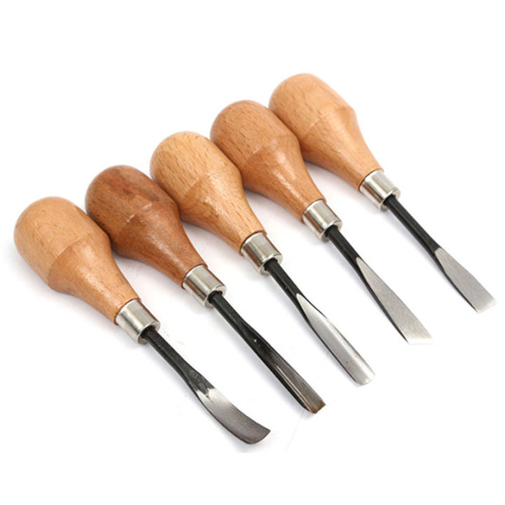 yusx-สิ่วมีดตัดไม้สำหรับแกะสลักไม้งานฝีมือ-5ชิ้น-ล็อตงานไม้สำหรับงานฝีมือไม้