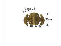 [yusx]ฉากยึดมุม32มม. ตัวยึดกล่องไม้โบราณทองเหลืองมุมขอบมุมสี่กล่องประดับตกแต่ง