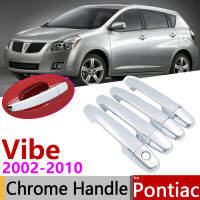 【qjus
】 สำหรับ Pontiac Vibe 2002 ~ 2010ที่จับประตูชุบโครเมียมปลอกสติ๊กเกอร์ตกแต่งรถยนต์ตัด2003 2004 2005 2006 2007 2008 2009