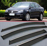 【qjus
】 สำหรับ VW Jetta MK5 2009 2010หน้าต่าง2011ที่เบนทางลมที่บังฝน/ที่ระบายอากาศป้องกันแสงแดด