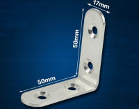 [iesx]10ชิ้น50x5 0สเตนเลสสตีลตัวยึดมุมด้านขวาความหนา2มม.