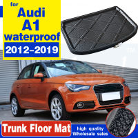 【JUMA】 สำหรับ Audi A1 2014 2015 2016 2017 2018 2019บูตถาดไลเนอร์กระบะกระโปรงท้ายรถด้านหลังพรมเช็ดเท้าพรมคาร์โก้กระเป๋าเดินทางอุปกรณ์เสริมรถยนต์ถาด