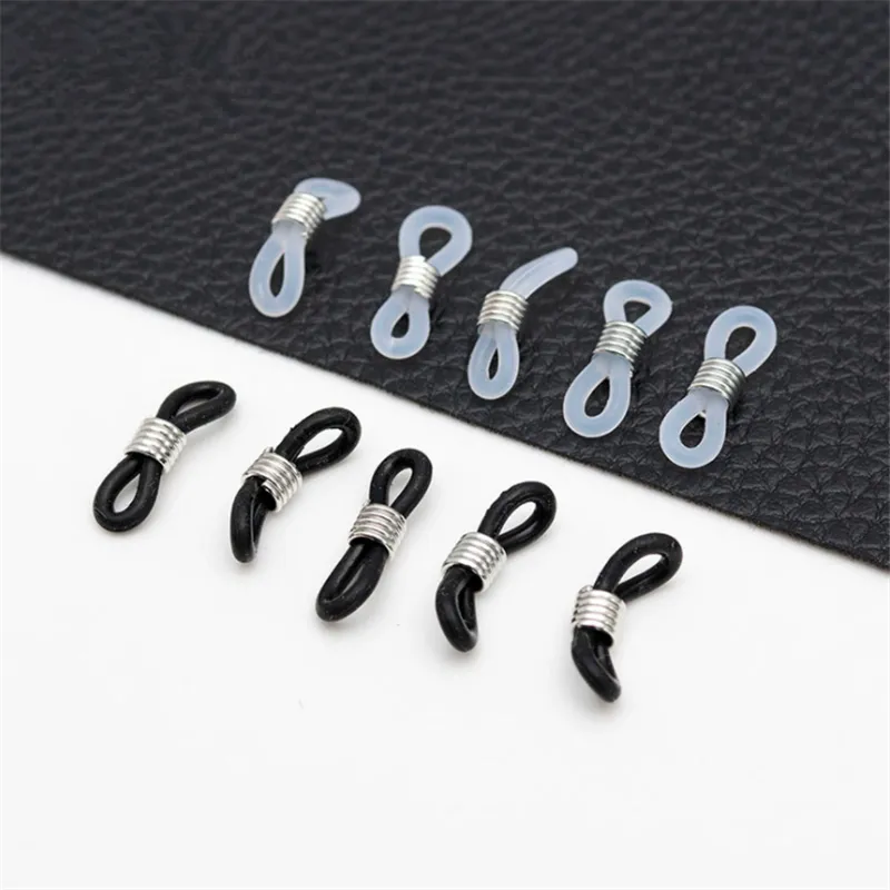 10 PCs Adjustable Anti-Slip Eyeglass Chain Ends Retainer Rubber Glasses  Ring Strap Spectacle End Connectors Eyewear Accessories