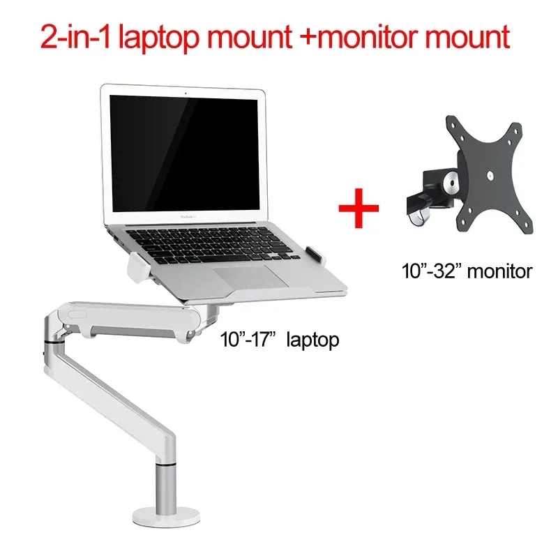 OK990 Full Motion Chair Shaft double Monitor Mount + Keyboard Holder + Arm  Clamp Elbow Wrist Support Mouse Pad Game Office - AliExpress