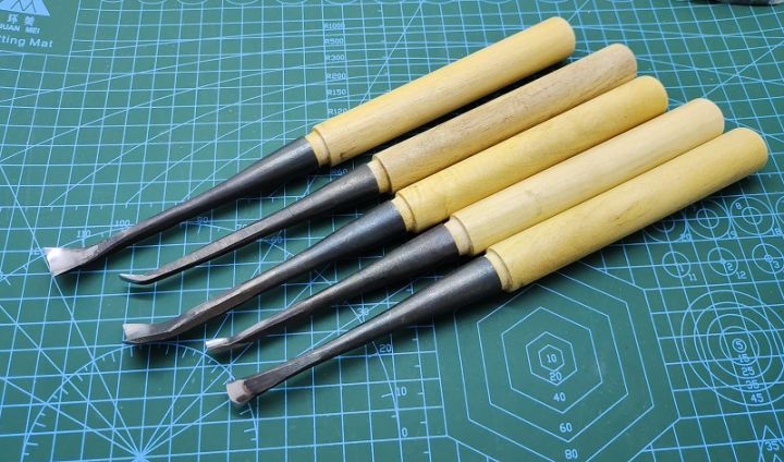 [yusx] มีดแกะสลักไม้ช้อนมีรูขุดเครื่องมือถาดจานสิ่วงานไม้