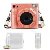 【 Shishi14】กระเป๋าเคสโปร่งใสสำหรับ Fujifilm Instax SQ1Case สี่เหลี่ยมพร้อมกระเป๋ากล้องอินสแตนท์สายคล้องไหล่สำหรับกระเป๋าขนาดเล็ก