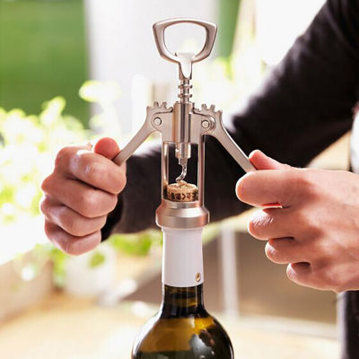 [yusx]ที่เปิดขวดสเปรย์ซิงค์อัลลอยเกลียวไวน์แดงเครื่องมือ Essential ที่เปิดจุกคอร์กแรงดันที่จับขวดสำหรับแท่ง