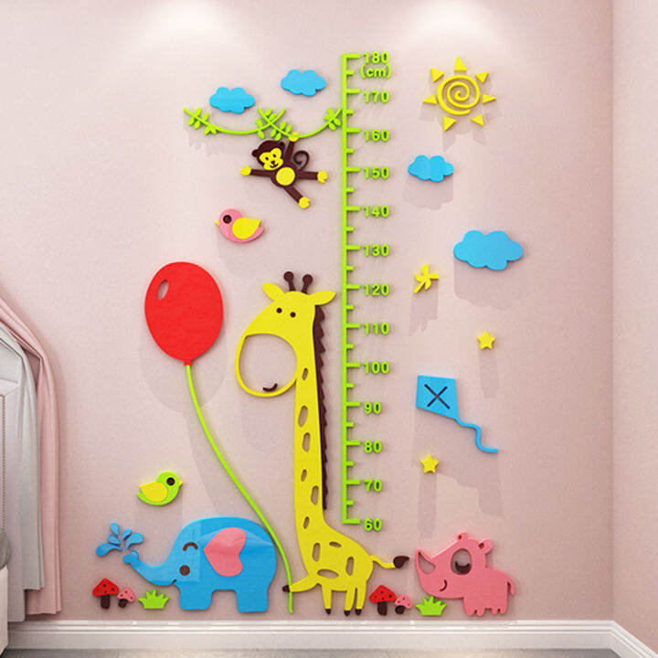 [Premium Quality]Cartoon Animals Wall Sticker Giraffe Elephant Puppy