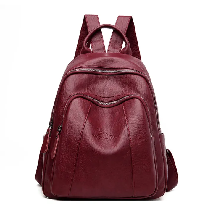 large leather backpacks women's