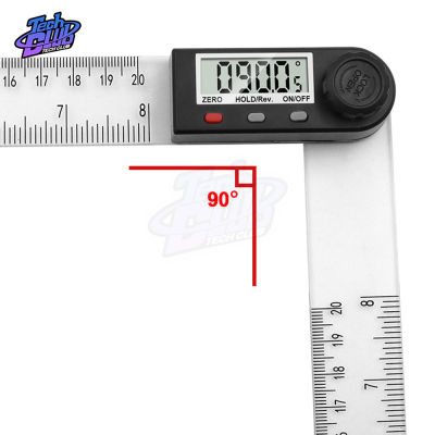 [yusx]โปรแทรคเตอร์ดิจิทัลไม้ฉาก200มม. 8นิ้วเครื่องตรวจวัดค่ามุม360องศา Goniometer Inclinometer อุปกรณ์เสริมเครื่องมือวัด