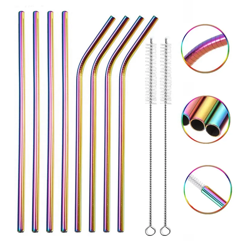 10Pcs Food Grade Rubber Metal Straws Tips Covers Silicone Straw Tips Only  Fit For 8MM Diameter Stainless Steel Straw Straw Nozzles