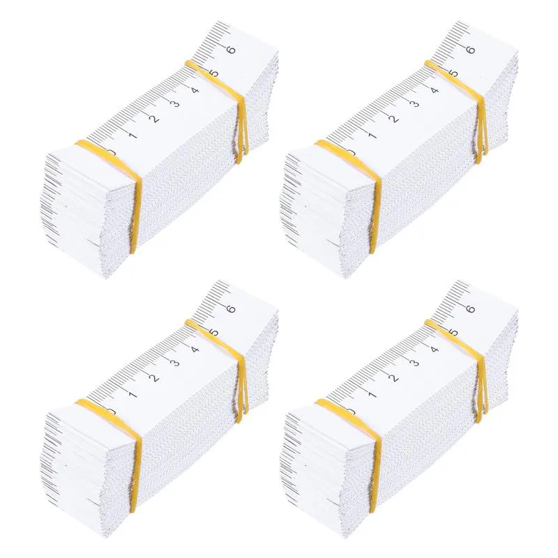 Frcolor 100Pcs Disposable Double-sided Paper Tape Measure Wound Measuring  Rulers