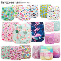 【 Shishi14】เคสกล้องใช้ได้กับกล้องฟิล์มสำเร็จรูป Fujifilm Instax Mini 11/9/8ฝาครอบกระเป๋าหนัง PU พร้อมสายคล้องพาดไหล่ปรับได้