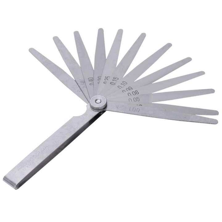 【Fys8】GTBL 0.02mm to 1.00mm Thickness Gap Metric 17 Blade Filler Feeler ...