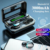 [RFDS]หูฟังโฟนบลูทูธ F9ของแท้กล่องชาร์จ3000MAh หูฟังไร้สายหูฟังสำหรับเล่นกีฬาสเตอริโอ9D พร้อมหัวไมโครโฟน