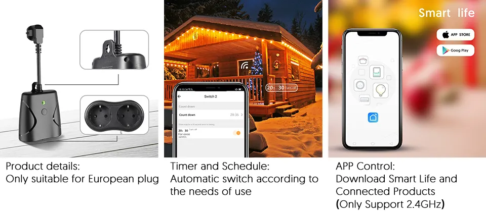 Teckin SP22 Smart Plug Energy Monitor WIFI, Voice Remote Control, Alexa  Google Home, Smart Life, Tuya, 90 Days Free Replacement