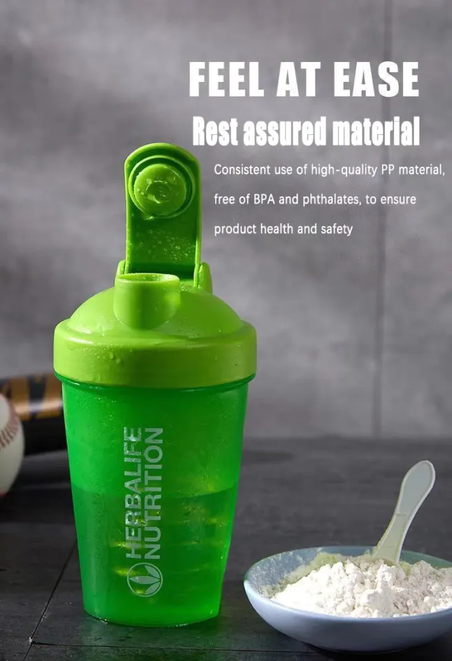 400ml Fitness Sports Water Bottle Fashion Simple Shaker Cup Protein Powder  Nutrition Milkshake Mixing Cup With Scale Water Cup