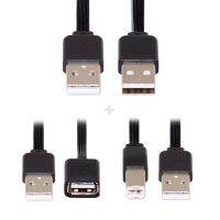 [BFDE]สายต่อขยาย13ยูเอสบีซม. 2.0 A ถึง B เครื่องพิมพ์ USB ตัวผู้ไปยังตัวเมีย USB2.0ข้อมูลตัวผู้ไปยังตัวผู้สายแบนแบบบางสำหรับแผ่นเครื่องพิมพ์และโทรศัพท์