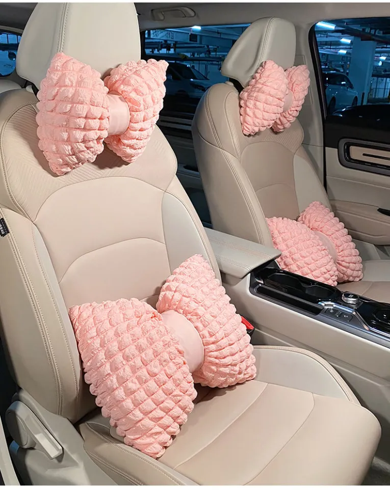  Carwales Bow Tie Car Lumbar Support Pillow for Couch Pink  Decorative Driving Seat Cushion Office Chair Home Lower Back Support  Rhinestone Bling Accessories for Girls Women Crystals : Office Products