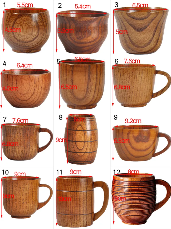 Wooden Big Belly Cups Handmade Natural Spruce Wood Cups