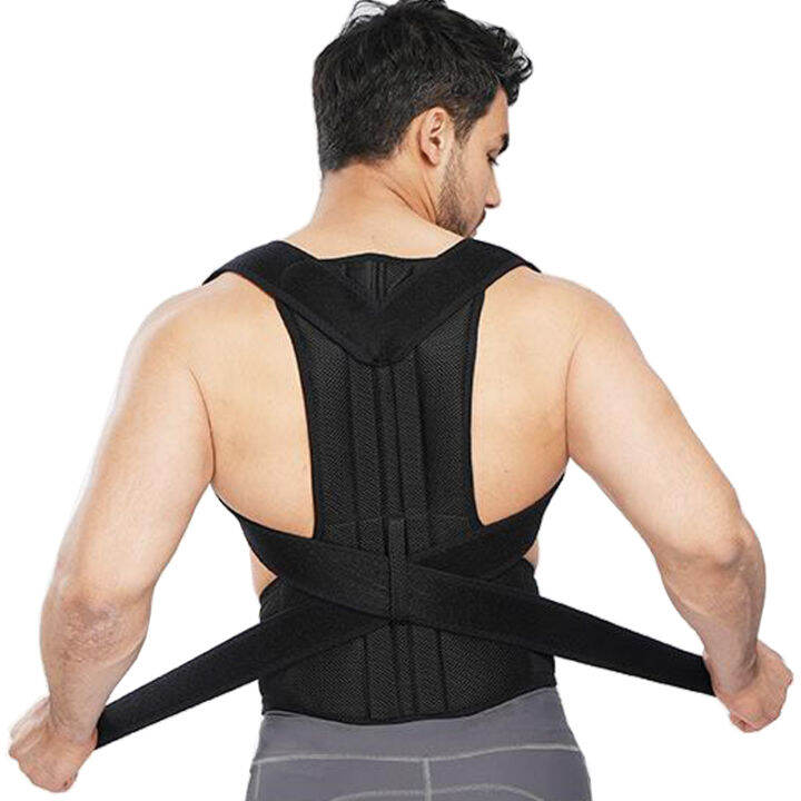 [Free ship]Steel Shoulder Upper Back Pain Relief Brace Spine Scoliosis ...