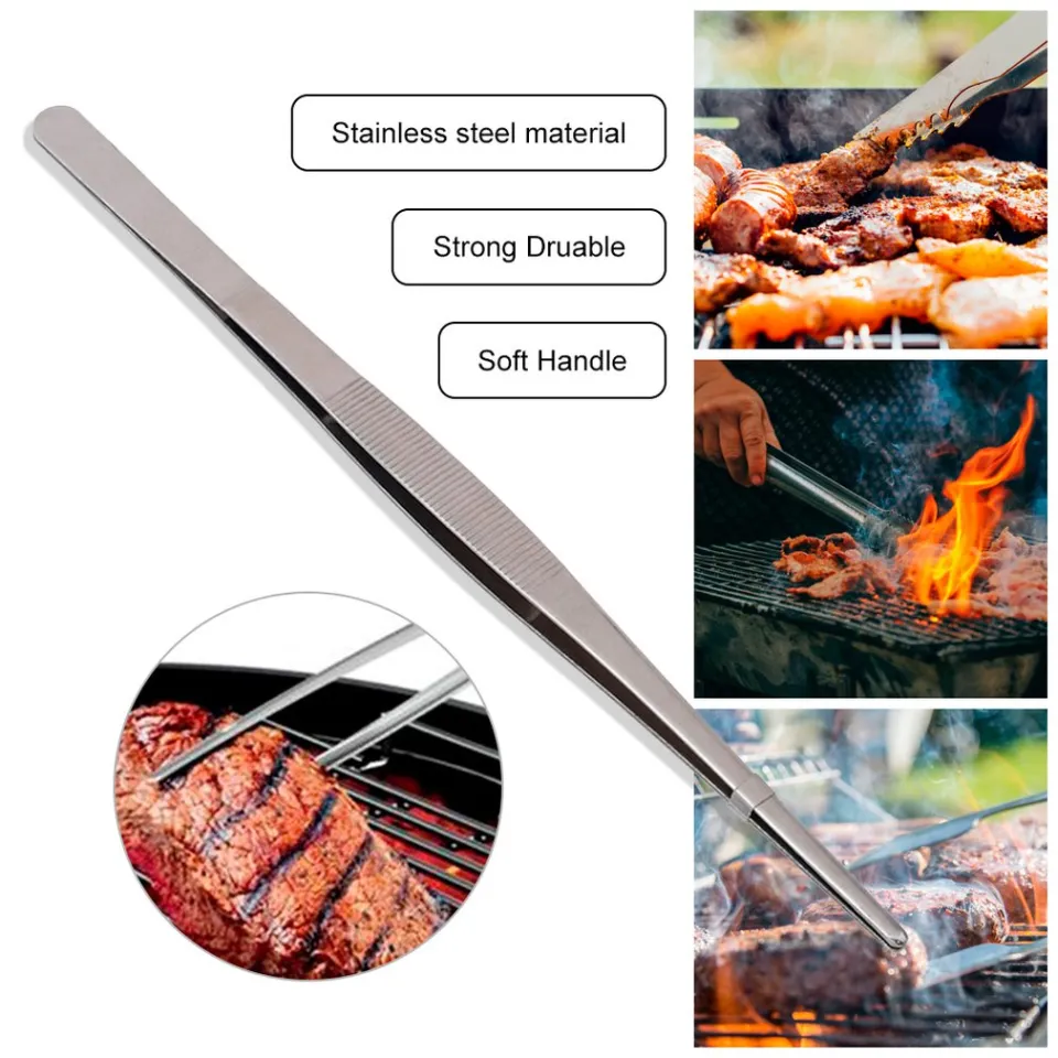 Kitchen Tongs, Cooking Tweezers, 30Cm Stainless Steel Meat Tongs, Food  Tweezers, Professional Long Kitchen Tweezers For Cooking, Repairing,  Seafood And Grilling 