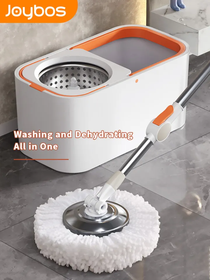 Joybos Spin Mop With Bucket Hand-Free Lazy Squeeze Mop Automatic Magic Floor  Mop Self-Cleaning Nano Microfiber Cloth Square Mop