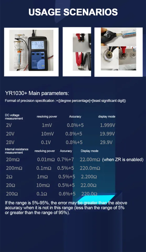 4-Wire YR1035+/YR1030+ High Precision Fast Lithium Battery