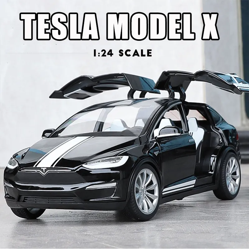1:24 Simulation Tesla Model 3 Y Roadster Alloy Autos Spielzeug Diecast  Fahrzeuge Metall Modell Auto Dekoration für Kinder Geschenk Junge Spielzeug