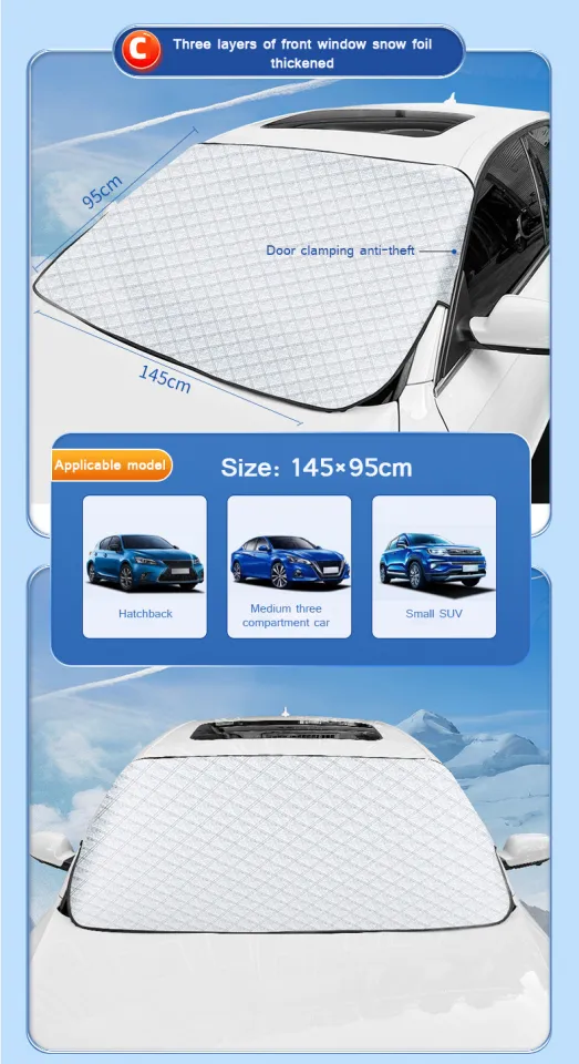CW】Car Windshield Snow Cover Outdoor Car Sunshade Waterproof Anti Ice Frost  Winter Auto Exterior Cover For SUV MVP Hatchback Sedan